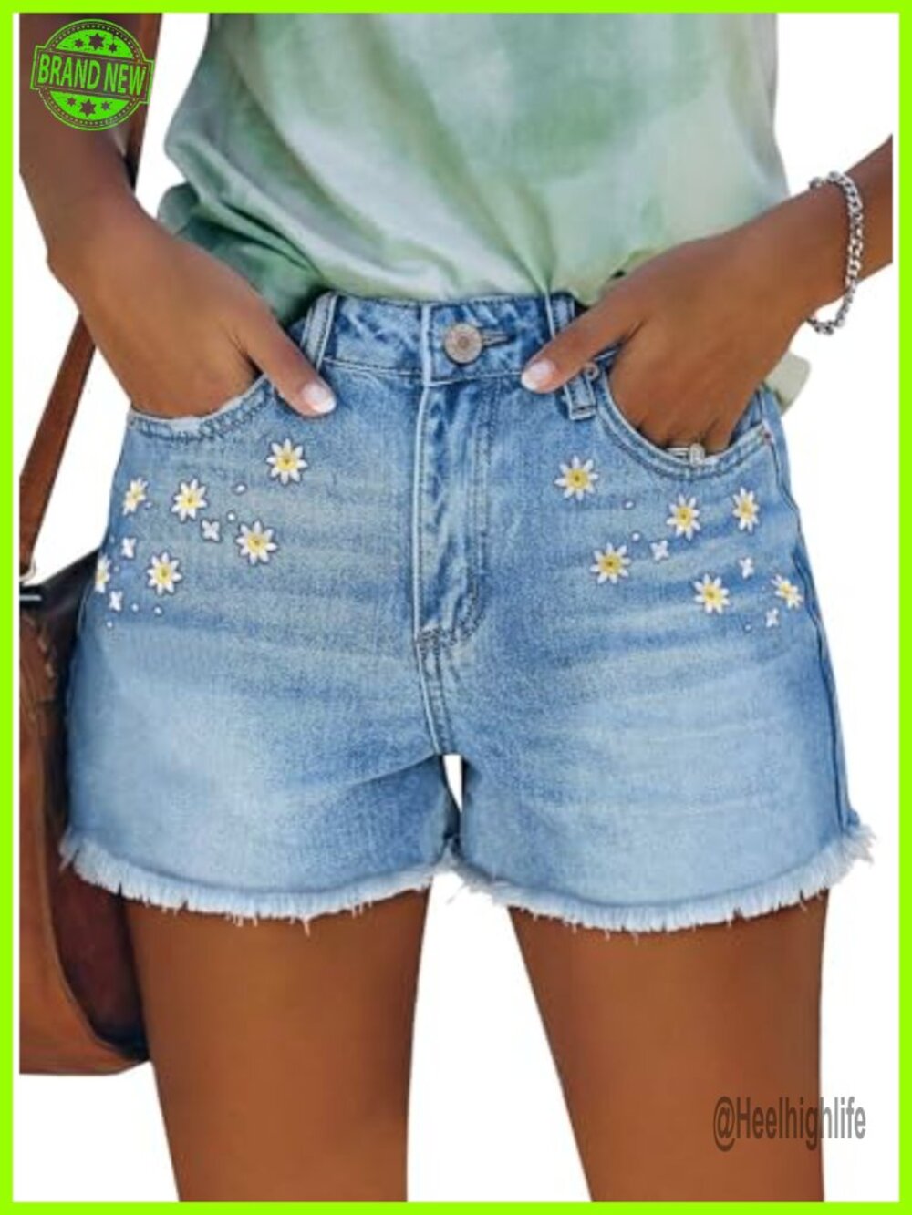 Women's Stretchy Mid Rise Denim Jean Shorts Slim Fit Casual Summer
